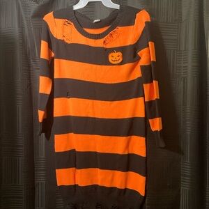 Black & Orange stripe Halloween dress 😍